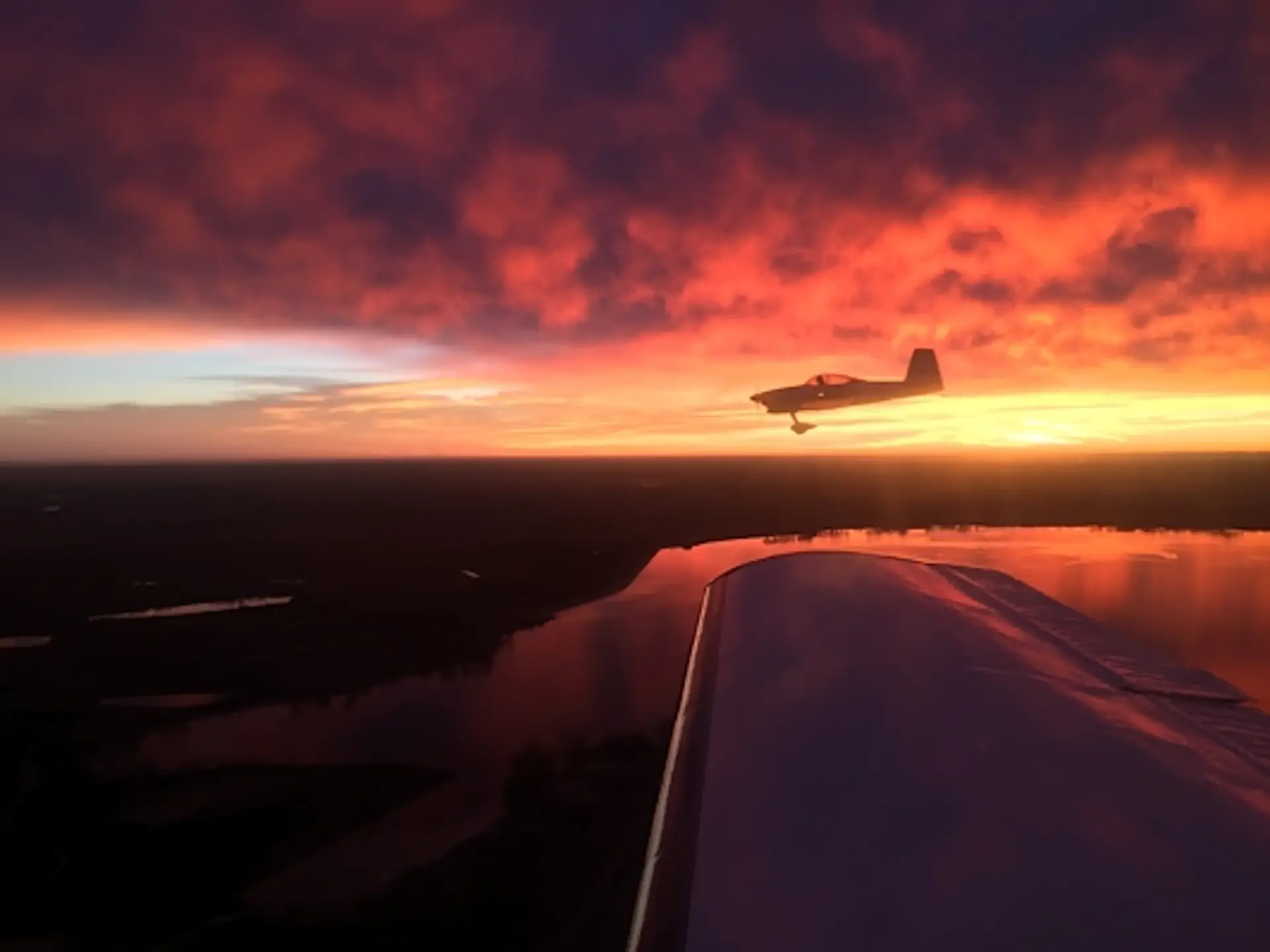 Sunset over Van Aire Skyport
