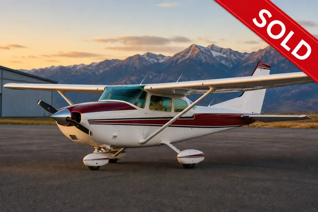 Sold airplane at sunset on tarmac